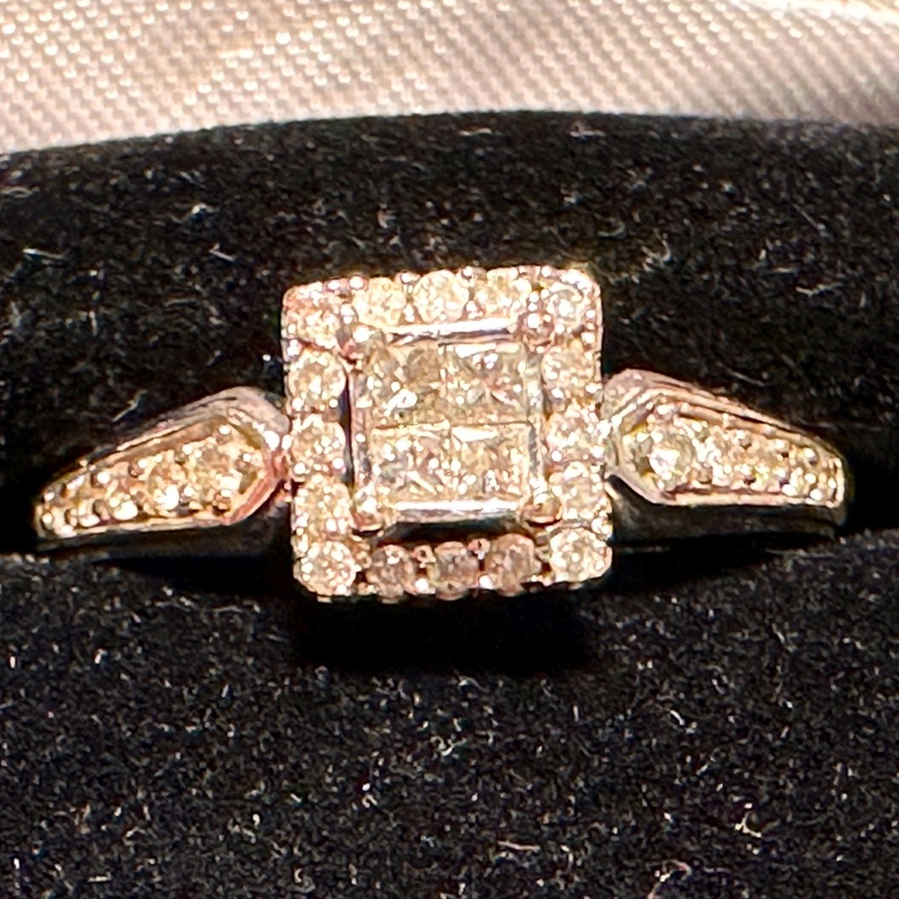 Diamond Engagement Ring 1/4 Ct Tw Princess-Cut 10K White Gold - Kay Jewelers